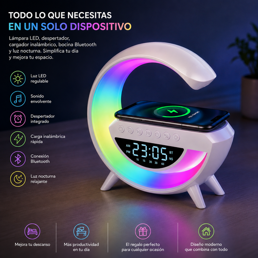 Lampara Parlante Cargador Inteligente