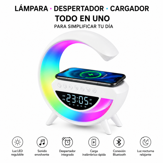 Lampara Parlante Cargador Inteligente
